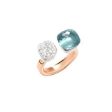 NUDO TOI ET MOI BLUE TOPAZ RING