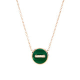 POM POM DOT NECKLACE MALACHITE