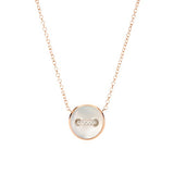 POM POM DOT NECKLACE WHITE MOTHER OF PEARL