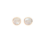 POM POM DOT EARRINGS WHITE MOTHER OF PEARL