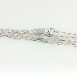 14 karat white gold paperclip