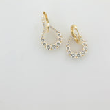 18 karat yellow gold drop earr