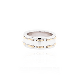 Stiched White Gold Band