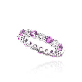 Diamond & Pink Sapphire Eternity Band