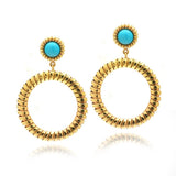 Turquoise Tubogas Earrings