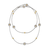 BLOSSOMS SILVER AND VERMEIL NECKLACE WITH BROWN DIAMONDS