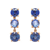 18 Karat Rose Gold Sapphire Drop Earrings