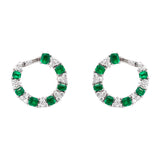 Spiral Emerald Earrings