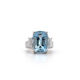 Aquamarine 3-Stone Ring