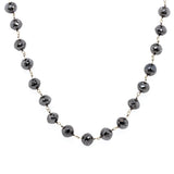 Black Diamond Bead Necklace