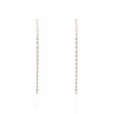 Graduated Diamond Single Strand Drop Stud Earrings