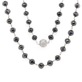 Black Diamond Bead Necklace