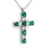 Emerald & Diamond Cross