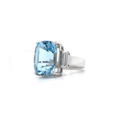 Aquamarine 3-Stone Ring