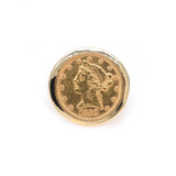 1880 Gold Coin Signet Ring