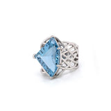 Aquamarine Weave Ring