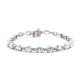 8.58 Carat Oval and Round Tennis Bracelet