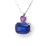 Tanzanite and Sapphire Coupled Pendant