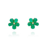 Emerald Flower Earrings