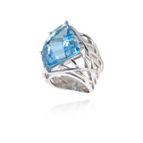 Aquamarine Weave Ring