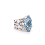 Aquamarine Weave Ring