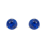 7.01 Carat Fine Blue Celyon Sapphire Studs