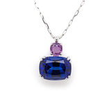 Tanzanite and Sapphire Coupled Pendant