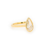 Pear Cut Bezel Set Diamond Ring