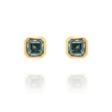 Montana Sapphire Bezel Set Stud Earrings